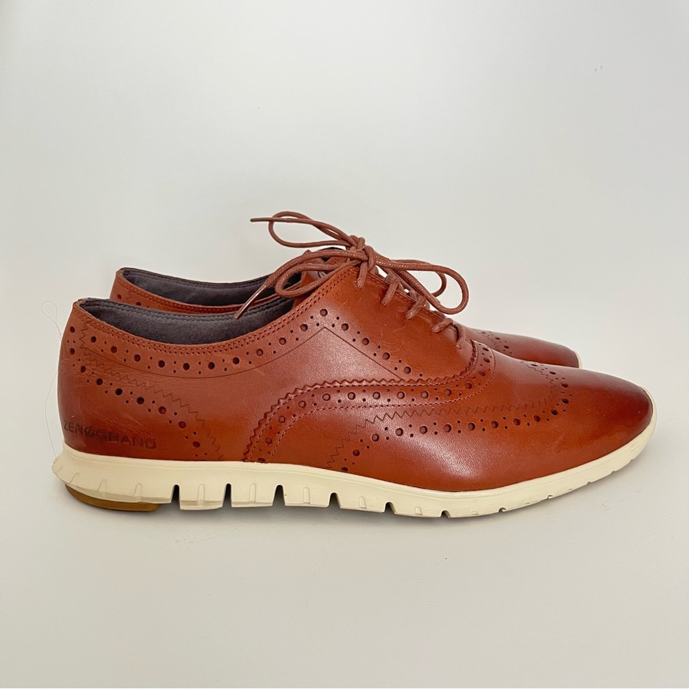 Cole Haan Brown Leather Wingtip Sneakers